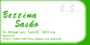 bettina sasko business card
